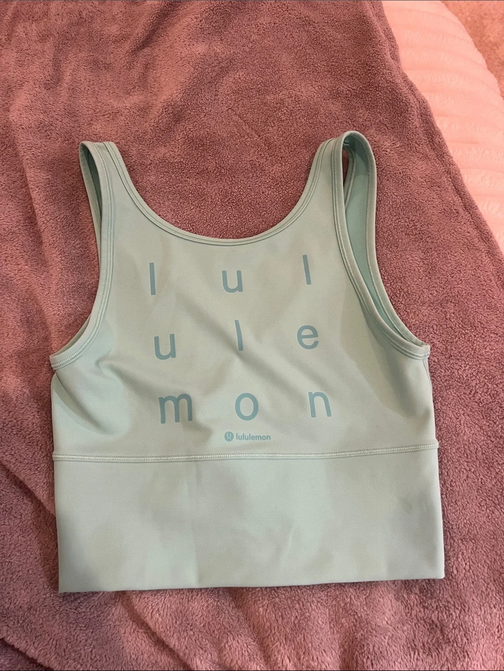 lululemon athletica Mint Green Cropped Tank Top